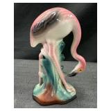 Vtg. Hand Painted Flamingo Figurine