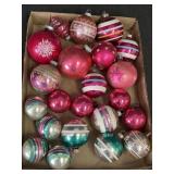 Shiny Brite & other bulb ornaments.