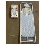 Bath rug/shower set, & over door ironing board.