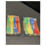 (2) Sutherland Serviset Rainbow Plastic Utensils