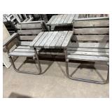 Wood & Metal outdoor chair table combo