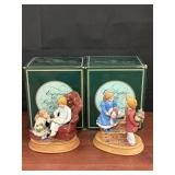 1983 & 84 Avon Porcelain Christmas Memories Figure