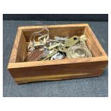 Wooden box w/ misc keys