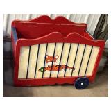 Circus wagon toy box.  34 x 16 x 24in tall