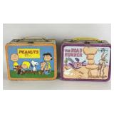 Vintage Metal Lunch Boxes - Peanuts & Road Runner