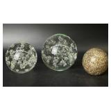 Vintage Hand Blown Art Glass Paperweights