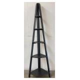 5 Tier Distressed Ladder Corner Shelf