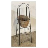 Wrought Iron Stand w/ Basket