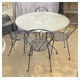 Metal Outdoor Table & 4 Chairs