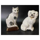 Takahashi Porcelain Cat & Staffordshire Dog