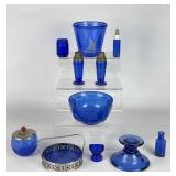 Assortment of Cobalt Blue Hazel Atlas Glass