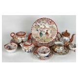 Antique Japan Geisha Hand Painted Tea Set