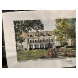 Plantation Home Watercolor signed