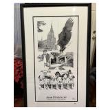 John Stoeckley pen & ink sign framed