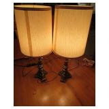 pr ornate metal table lamps