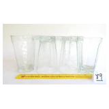 (7) Tall Clear Drinking Glasses - there is a chip