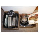 Group lot of metal bakeware; mostly cake pans,