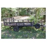 Flat Bed Trailer - Measures Approx. 63 1/3W x 98L