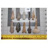 (10) Native American Arrowheads / Artifacts /