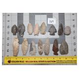 (15) Native American Arrowheads / Artifacts /