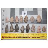 (15) Native American Arrowheads - it is believed