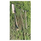 Rake, Bluegrass Shovel and a Pick Axe - Located