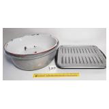 Graniteware Wash Pan, Aluminum Wash Pan and a