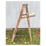 Wooden Step Ladder fully extended measures