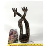 Hand Carved Wooden Giraffe Sculpture of (2)