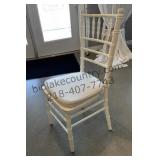 77 Chiavari Chairs, Cushions, Covers, & Cart