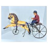 Vintage Horse Buggy with Cart Driver (broken