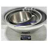 Large 4 Piece Stainless Steel Mixing Bowl Set