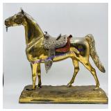 Heavy Metal Like Horse Statue with Red GemsSome