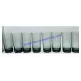 Set of (8) Etched JE Glasses