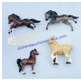 Lot of (4) Broken Hagen Renaker Horses