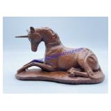 Hand Carved Wooden Red Mill Mfg. Unicorn