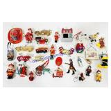 Lot of Firefighter Related Christmas Ornaments