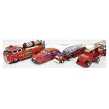 Lot of 4 - Assorted Vintage Fire Department Toys