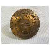 U.S. ARMY CORPS OF ENGINEERS BRASS SURVEY MARKER