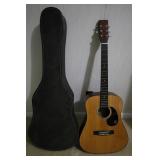 KAY ACOUSTIC GUITAR WITH CASE & ACCESSORIES -MODEL