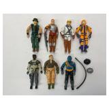 LOT OF 7 G.I. JOE ACTION FIGURES W/ SOME ACCESSOR-