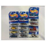 LOT OF 12 ASSORTED HOT WHEELS CARS SEALED IN