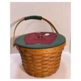 LONGABERGER 1987 APPLE BASKET WITH LID