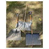 2 SNOW SHOVELS & ALUMINUM SCOOP SHOVEL