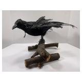 BLACK CROW BIRD MOUNT