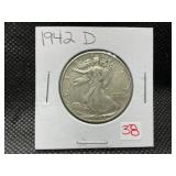 1942-D WALKING LIBERTY HALF DOLLAR