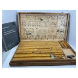 CLASSROOM ARITHMETIC VINTAGE STAMP SET IN WOOD