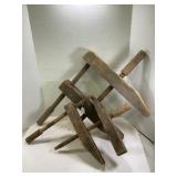 LOT OF 2 LARGE PRIMITIVE WOOD CLAMPS