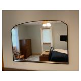 BLACK FRAMED WALL MIRROR - 42" X 30"