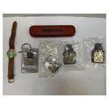 1994 MARVIN THE MARTIAN WATCH, HONDA KEYCHAINS &